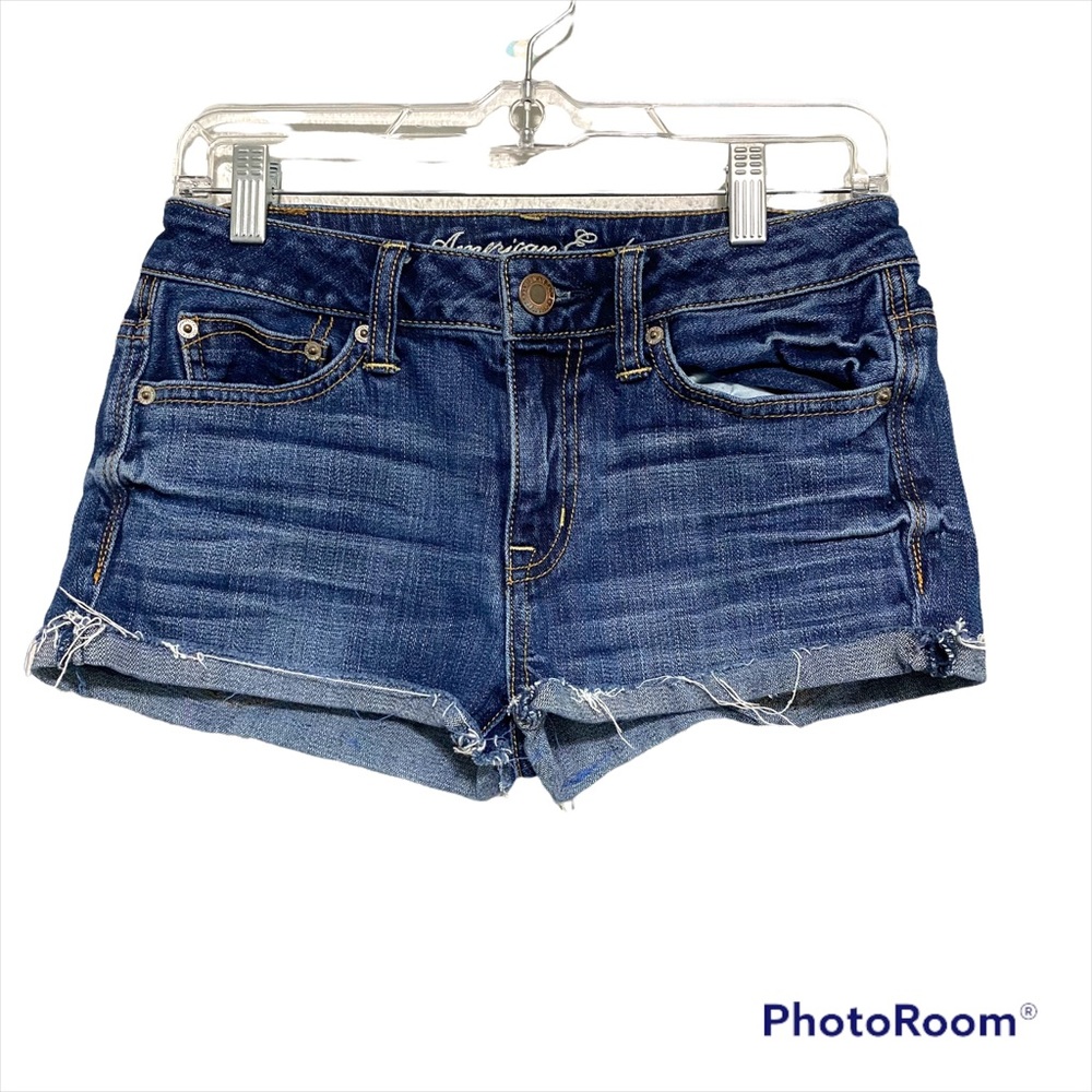 American Eagle Womens Mid Rise Slouchy Denim Shorts